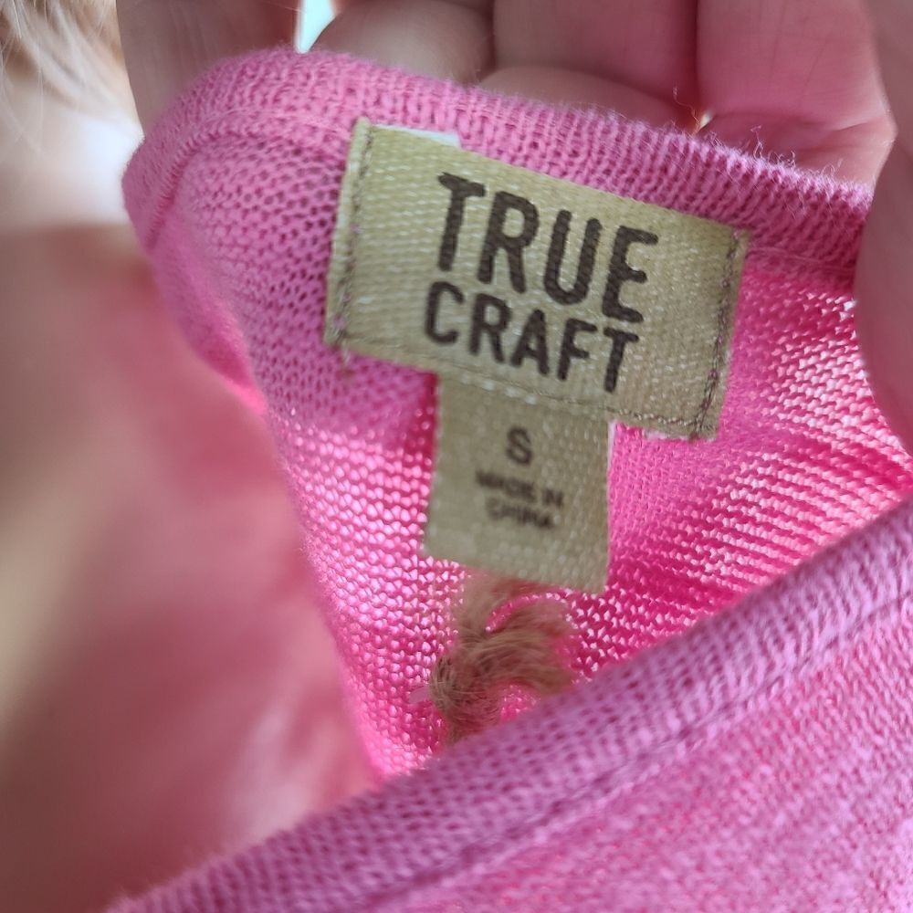 True Craft Top Crochet and Net Inset Short Small New! - Picture 5 of 6
